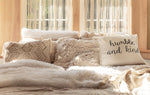 Humble and Kind Script Decorative Pillow Cover