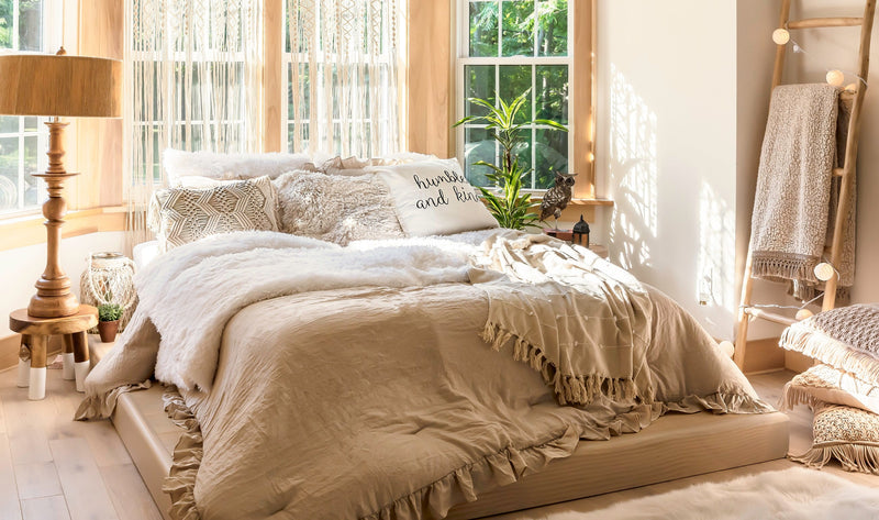 Sherpa Tassel Fringe Throw