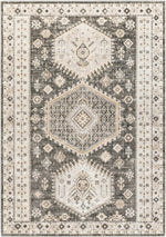 Cain Cream & Green Washable Area Rug