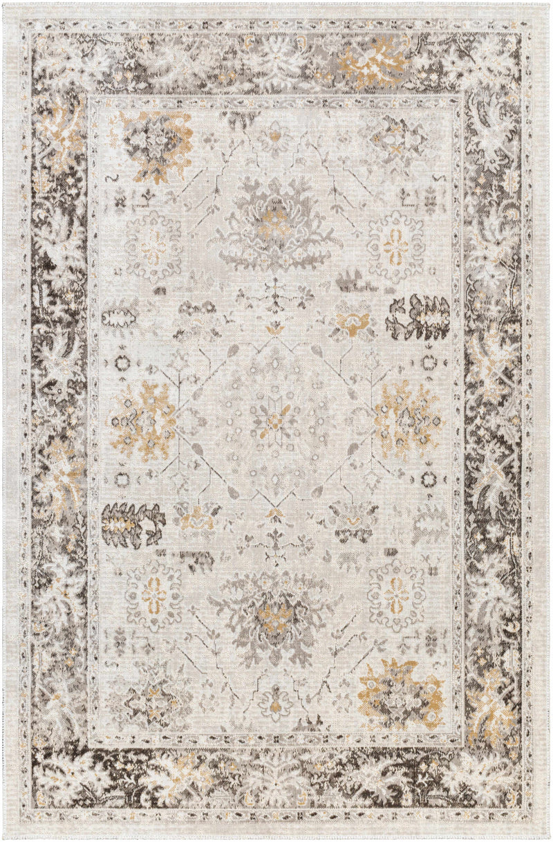 Arwel Cream Washable Area Rug