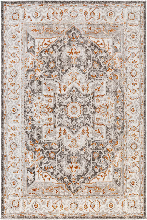 Roho Beige & Rust Washable Area Rug