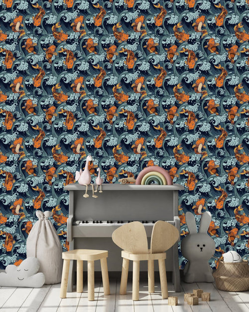 Stylish Gold Fish Wallpaper