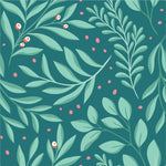Light Green Wallpaper with Leaves