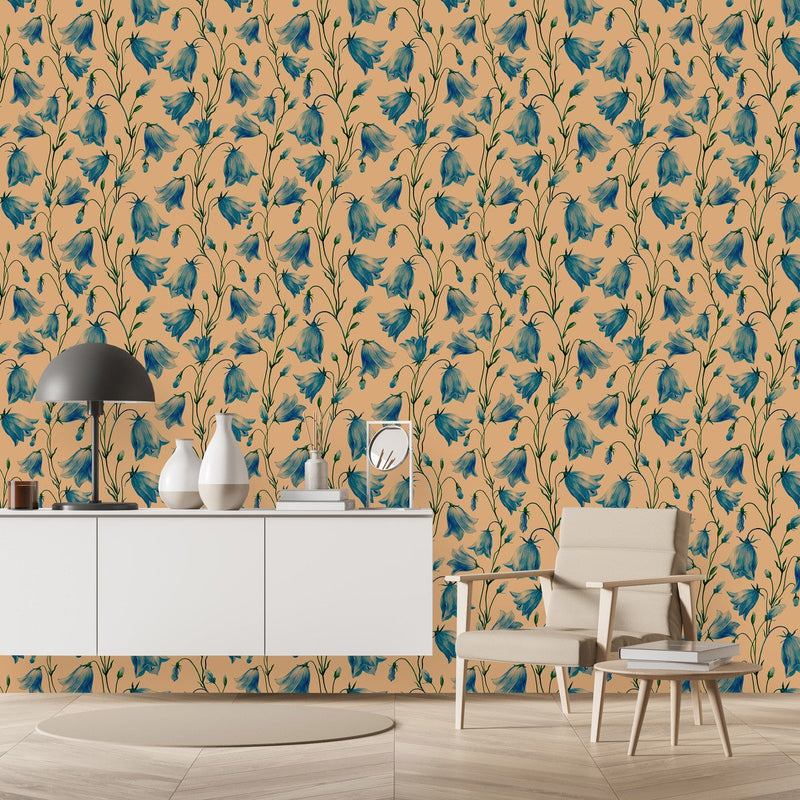 Contemporary Bluebells Wallpaper Tasteful