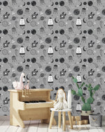 Grey Space Rocket Wallpaper