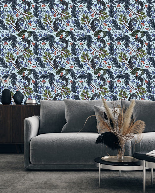 Voguish Dark Leaves Wallpaper Smart