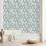 Voguish Dark Blue Leaves Wallpaper Chic