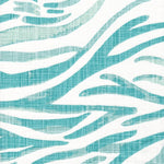 Shower Curtain in Babur Cancun Blue Watercolor Wavy Stripe