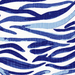 Shower Curtain in Babur Commodore Blue Watercolor Wavy Stripe