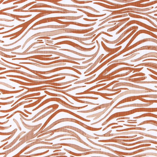 Rod Pocket Curtains in Babur Potters Wheel Terracotta Brown Watercolor Wavy Stripe