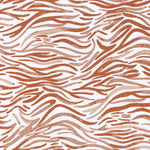 Shower Curtain in Babur Potters Wheel Terracotta Brown Watercolor Wavy Stripe