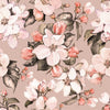 Voguish Beige Wallpaper with Flowers Fashionable