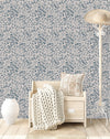 Pink Wallpaper with Wiildflowers