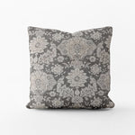 Decorative Pillows in Belmont Metal Gray Floral Damask