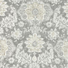 Shower Curtain in Belmont Mist Pale Gray Floral Damask