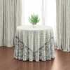 Round Tablecloth in Belmont Mist Pale Gray Floral Damask