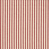 Gathered Bedskirt in Farmhouse Red Traditional Ticking Stripe on Beige