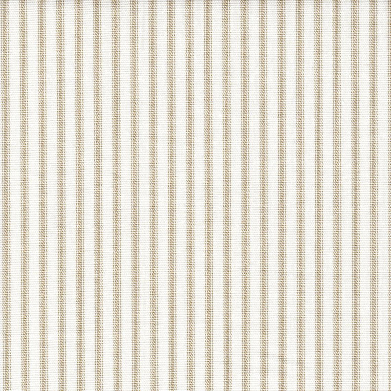 Round Tablecloth in Farmhouse Sand Beige Traditional Ticking Stripe