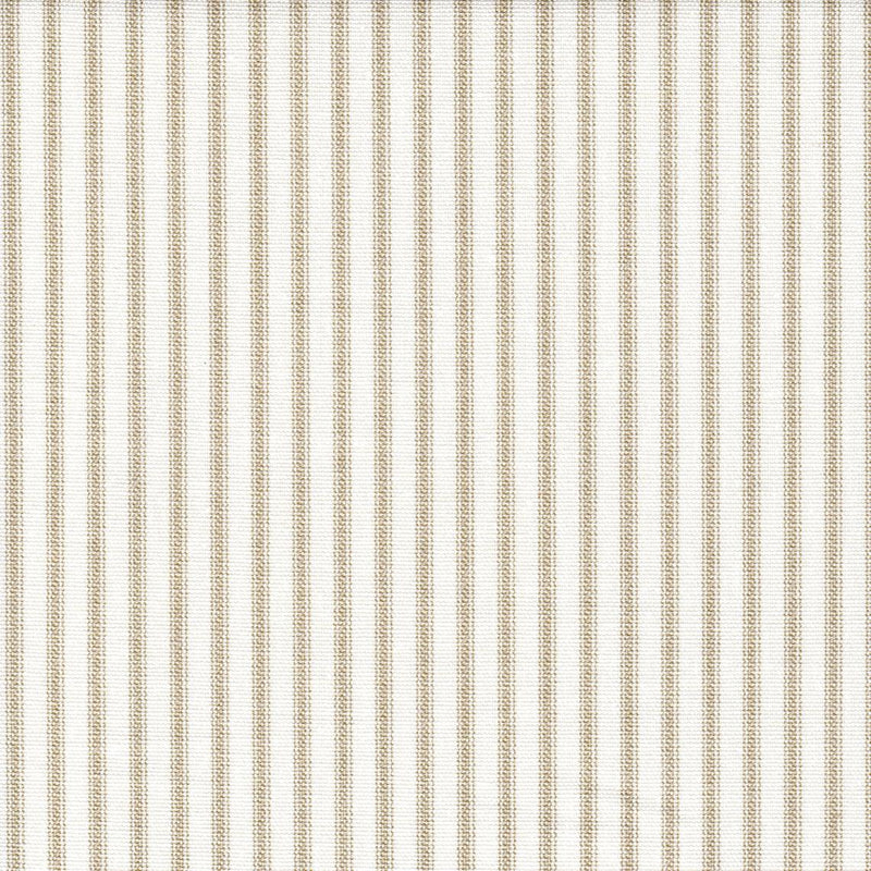 Gathered Bedskirt in Farmhouse Sand Beige Traditional Ticking Stripe