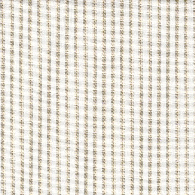 Gathered Bedskirt in Farmhouse Sand Beige Traditional Ticking Stripe