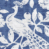 Rod Pocket Curtain Panels Pair in Birdsong Navy Blue Bird Toile, Large Scale