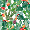 Modish Cactus with Red Flowers Wallpaper Vogue