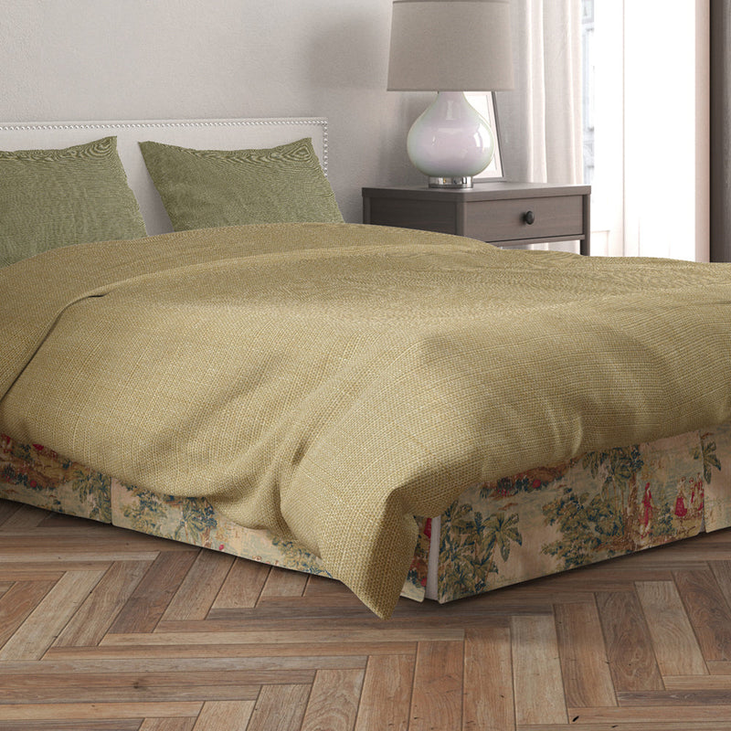 Tailored Bedskirt in Bosporus Antique Red Toile
