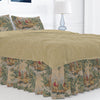 Gathered Bedskirt in Bosporus Billiard Renaissance Toile