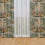 Rod Pocket Curtains in Bosporus Billiard Renaissance Toile