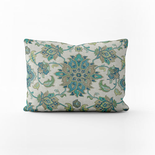 Decorative Pillows in Brooklyn Ocean Jacobean Floral Large Scale