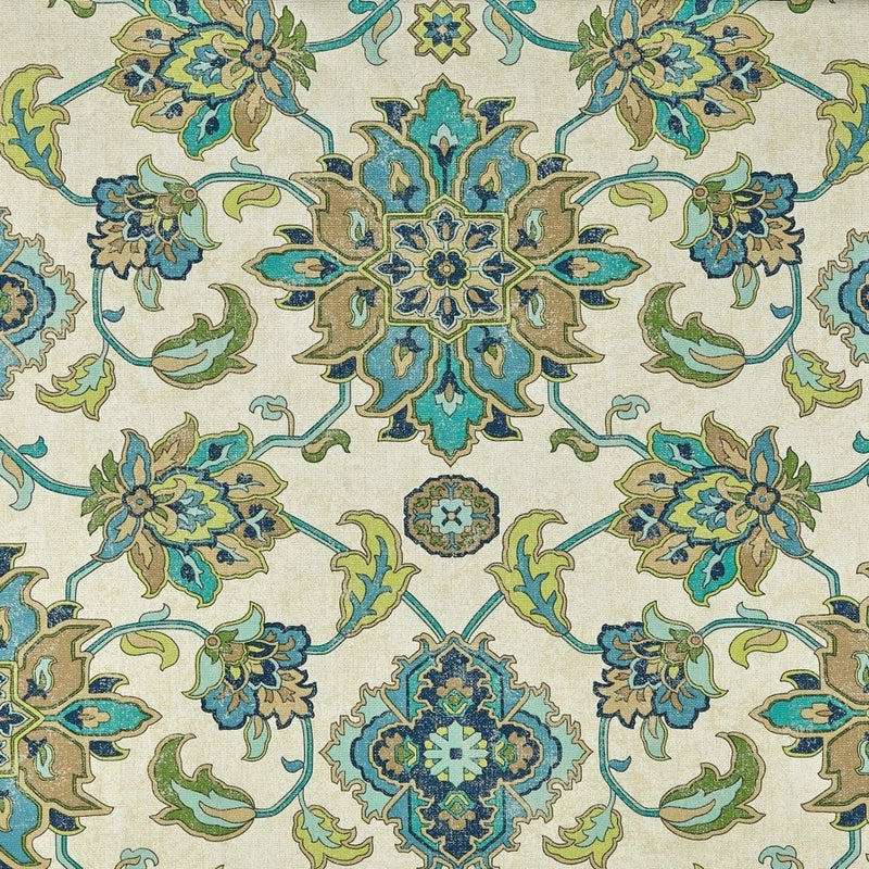 Shower Curtain in Brooklyn Ocean Jacobean Floral Large Scale