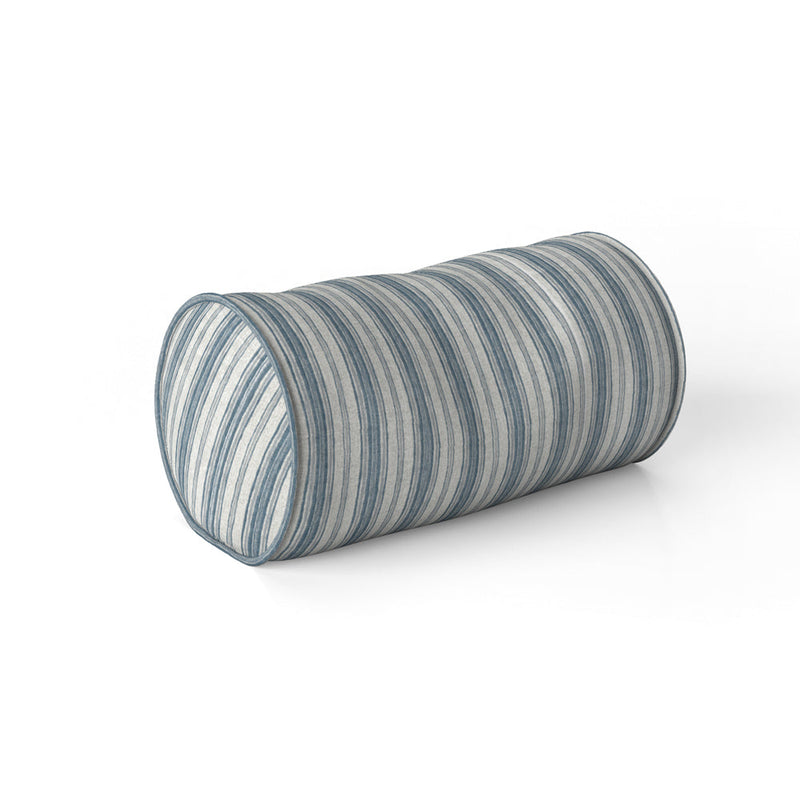 Decorative Pillows in Brunswick Denim Blue Stripe