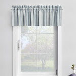 Tailored Valance in Brunswick Denim Blue Stripe