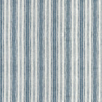 Gathered Bedskirt in Brunswick Denim Blue Stripe