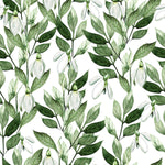 Elegant Green Leaves Wallpaper Fashionable Select