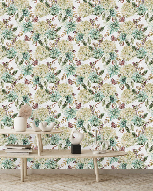 Plants and Butterflies Wallpaper