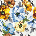 Blue and Yellow Flowers Wallpaper