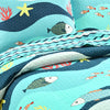 Sea Life 3 Piece Quilt Set Full/Queen Size