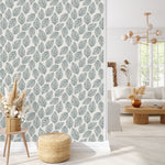 Stylish Grey Leaves Wallpaper Smart