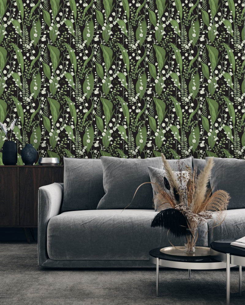 Modish Lilies of the Valley Wallpaper Smart