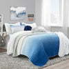 Crinkle Ombre Oversized Quilt 3 Piece Set