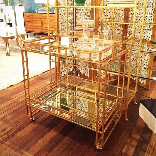 Currey and Company Odeon Bar Cart 4217 - LOVECUP - 5