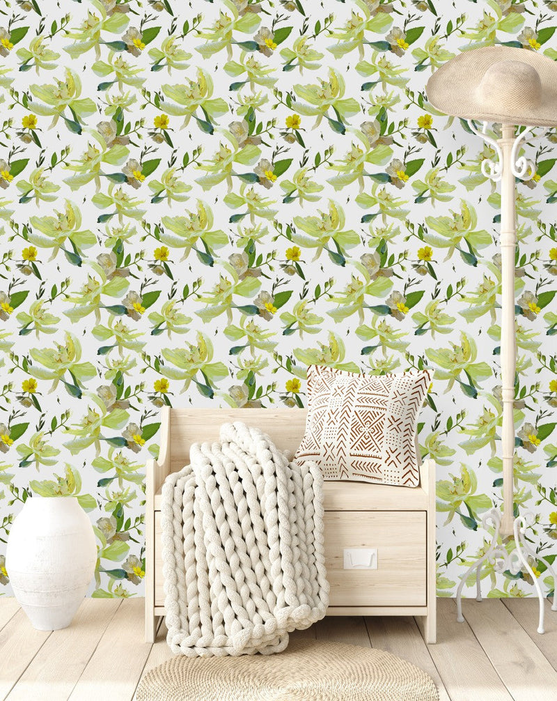 Brightly Yellow Flowers Wallpaper