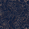 Gold Floral Pattern Wallpaper