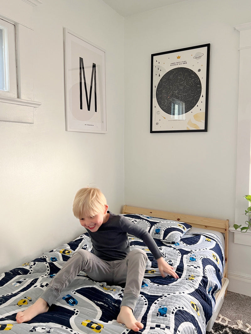 Car Tracks Quilt Set