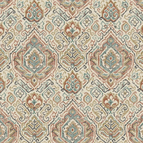 Decorative Pillows in Cathell Clay Medallion Weathered Persian Rug Design- Large Scale