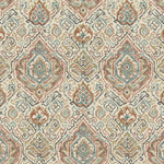 Gathered Bedskirt in Cathell Clay Medallion Weathered Persian Rug Design- Large Scale
