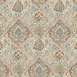 Gathered Bedskirt in Cathell Clay Medallion Weathered Persian Rug Design- Large Scale