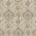 Shower Curtain in Cathell Clay Medallion Weathered Persian Rug Design- Large Scale