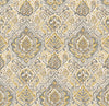 Bed Scarf in Cathell Saffron Yellow Medallion Weathered Persian Rug Design- Large Scale